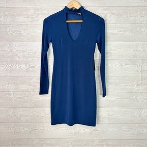 Express navy blue long sleeve mini dress Long sleeve 4 NEW